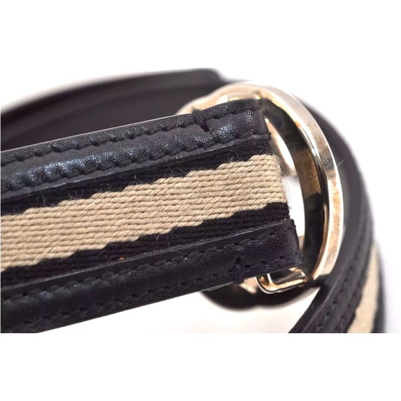 Gucci Black/Tan Belt Interlocking GGs EUC - Picture 5 of 9